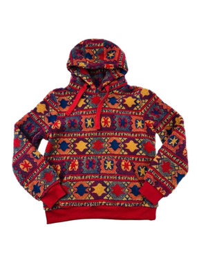Brave Soul Sherpa alpine mens Small Hooded pullover kanga pocket Casual